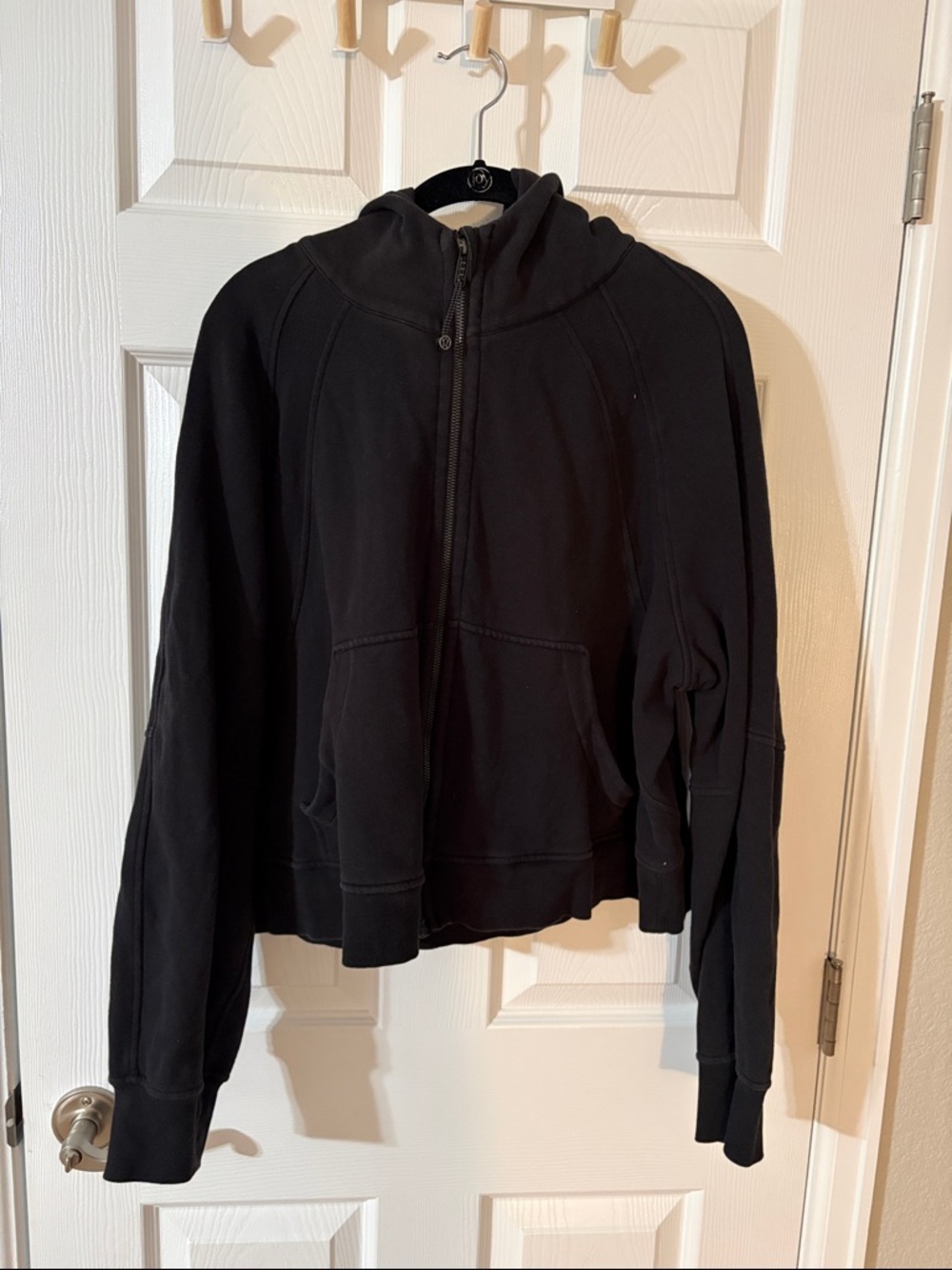 Lululemon Scuba Oversized Crop Full-Zip Hoodie Black XL/XXL
